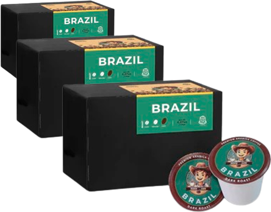 3 Packs of Dark Roast K - Cups Coffee Pods (36 un.)