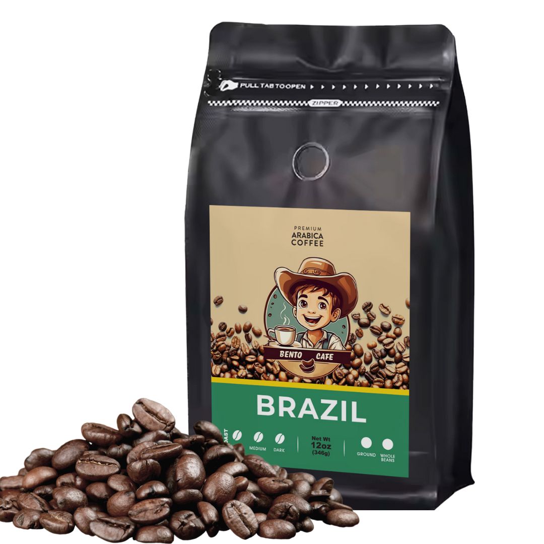 Brazil Dark Roast Whole Beans Coffee , 12 Oz – Bento Cafe