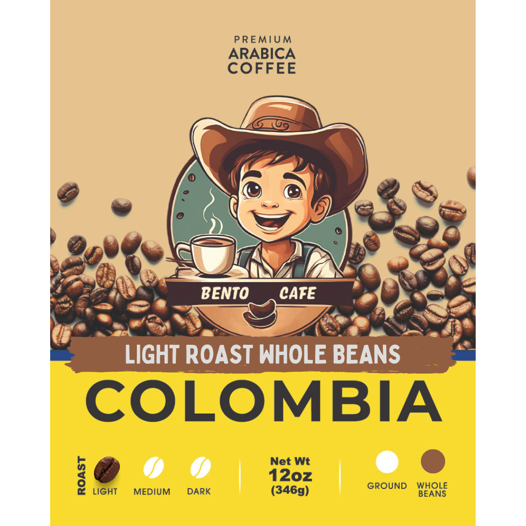 Colombia Light Roast Whole Beans Coffee , 12 Oz