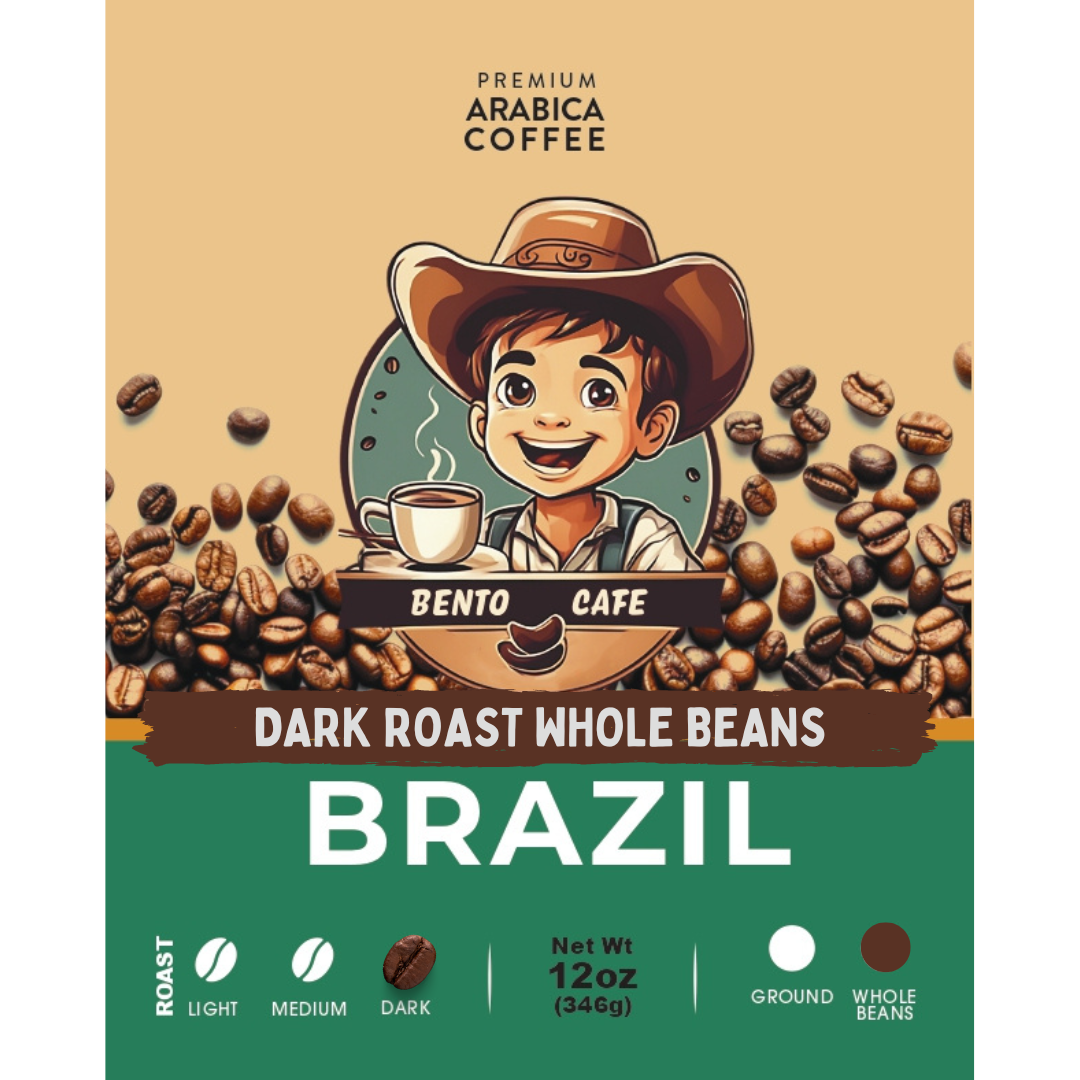 Brazil Dark Roast Whole Beans Coffee , 12 Oz