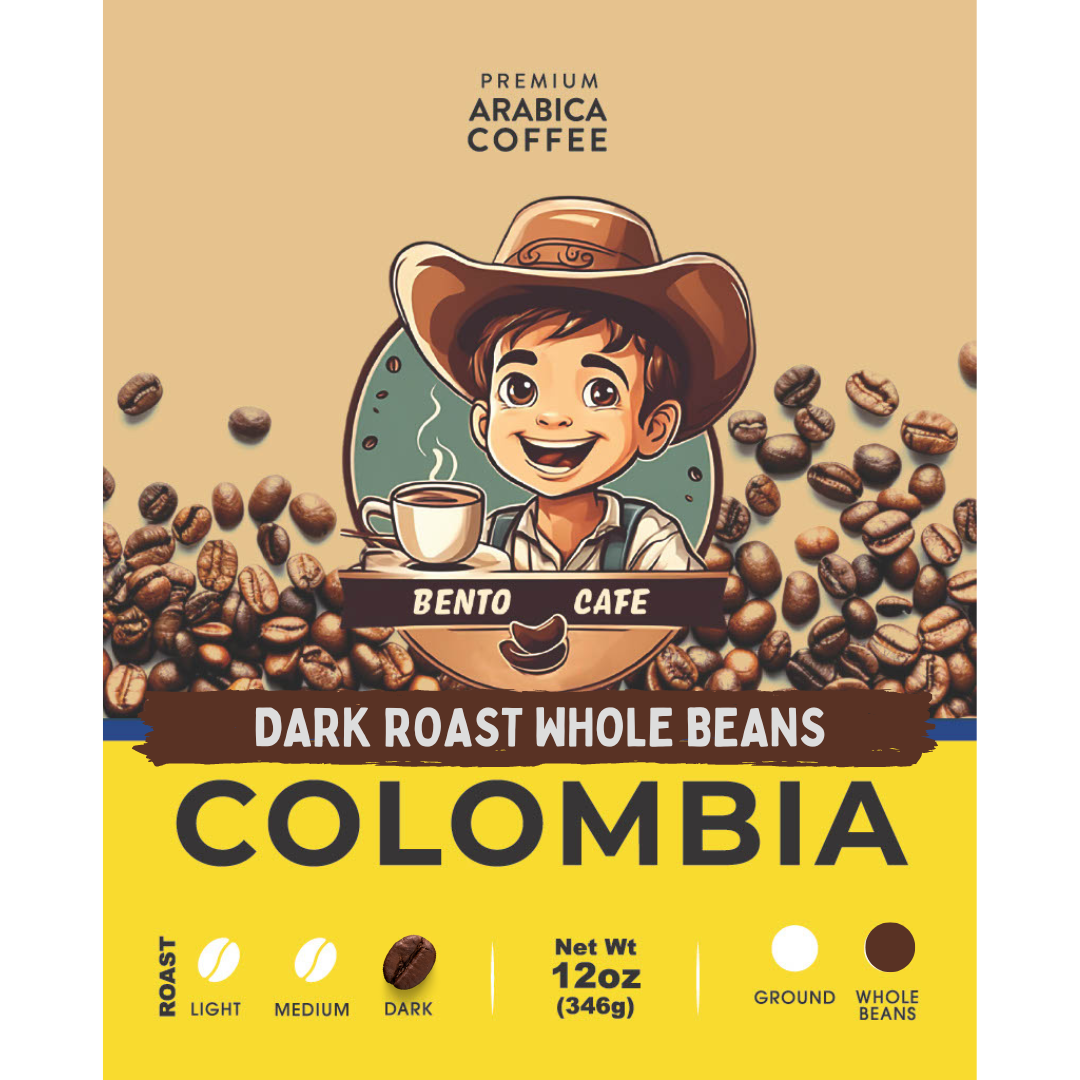 Colombia Dark Roast Whole Beans Coffee , 12 Oz